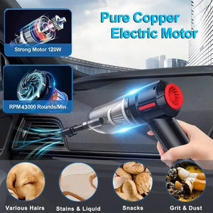 Vacuum Cleaner & Air Blower 2In1 Cordless Mini Air Duster Electric Cleaner Tool for Computer Keyboard PC Piano Pet Laptop